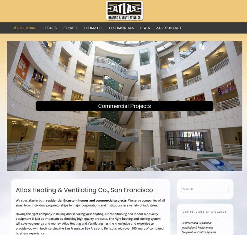 Atlas Heat website