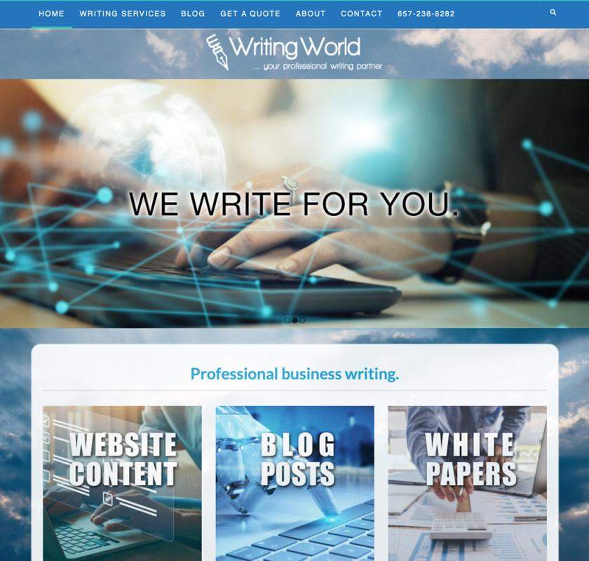 Writing World website